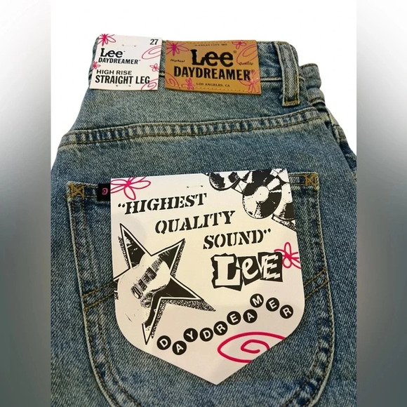 NWT Daydreamer x Lee High Rise Straight Leg Jeans 27 - Picture 3 of 7